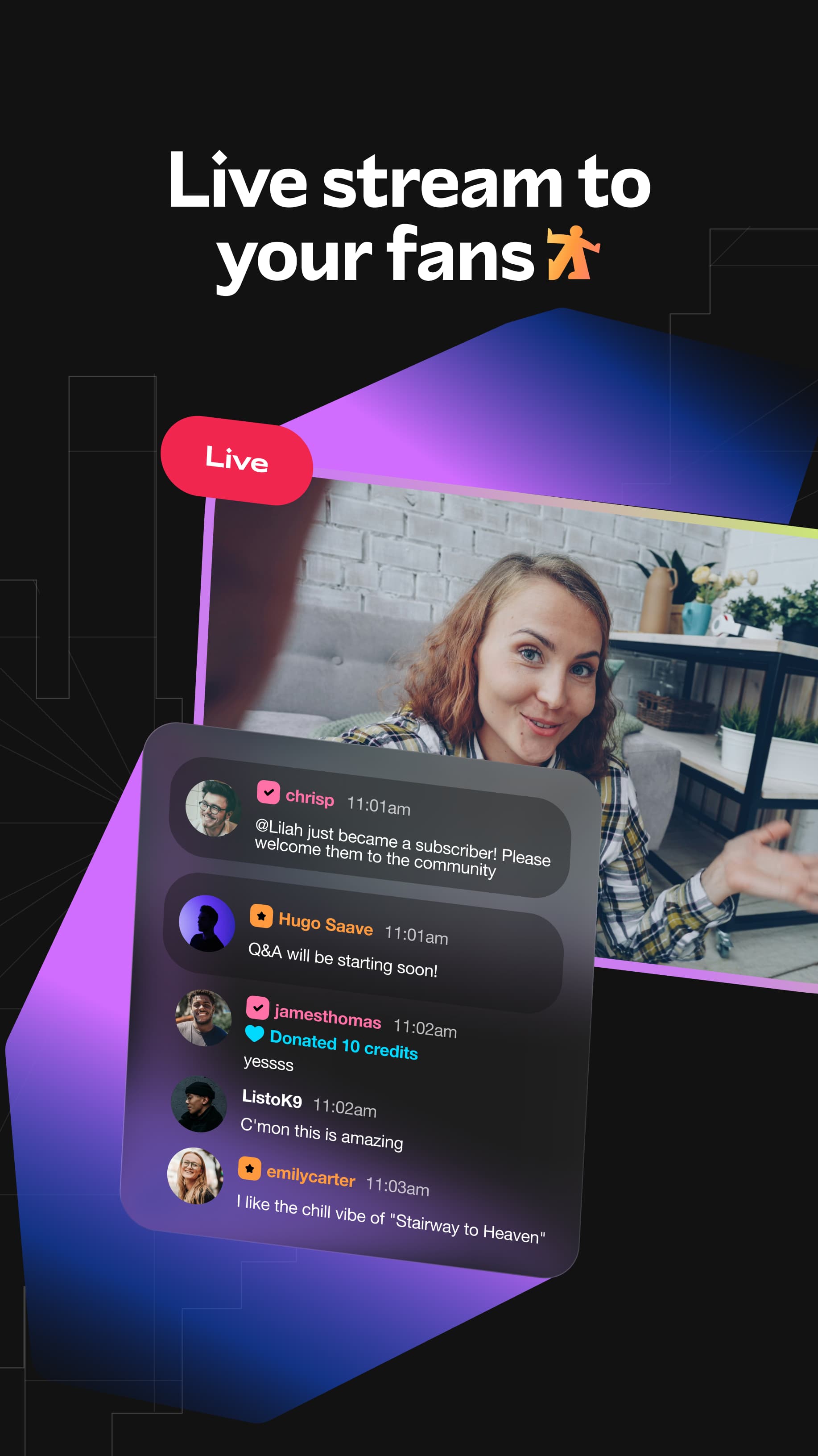 Live streams mobile