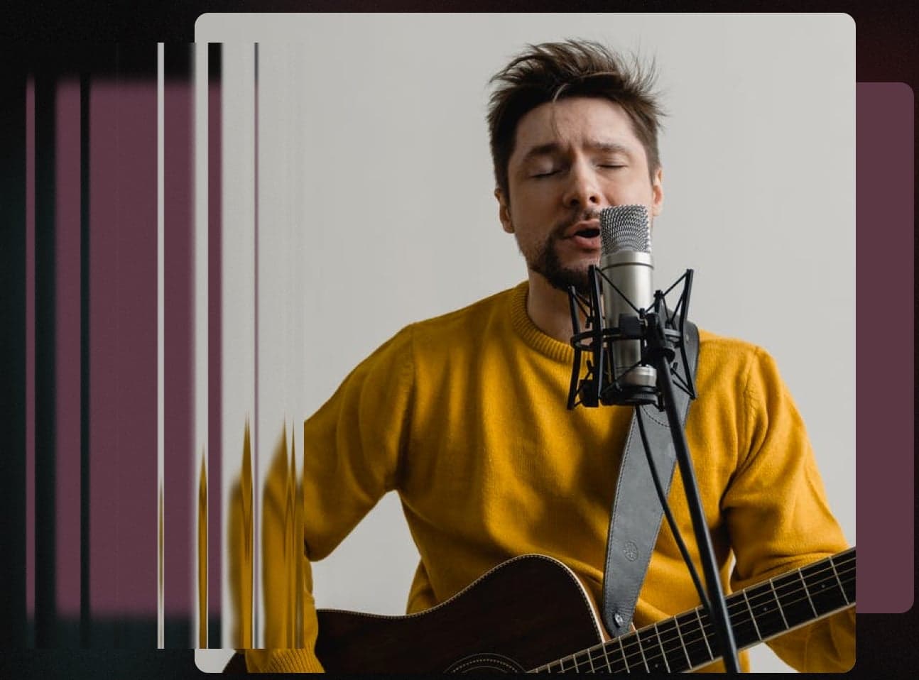 Musician performing live and engaging with a digital community
